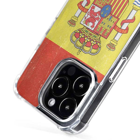 Spain Flag Distressed iPhone 16 Pro MagSafe Case